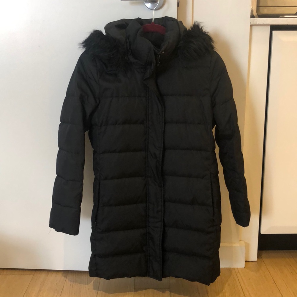 Lands' End Super Warm Black Winter Coat XS/P (2-4)